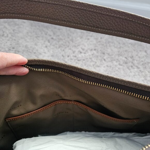 Coach Cary Shoulder Bag in Dark Stone - Picture 12 of 15